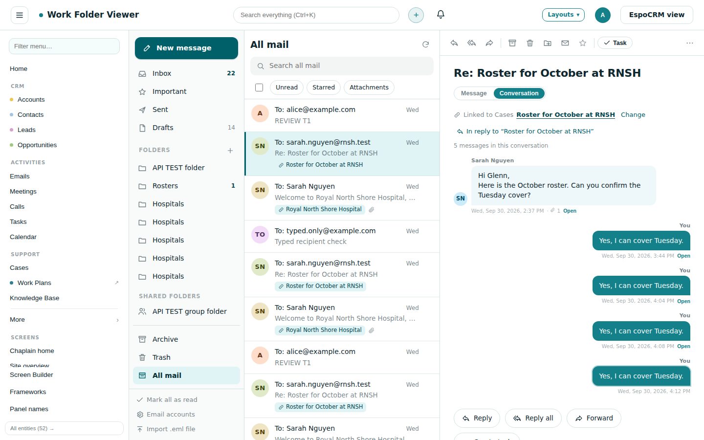 WorkFolder: Email