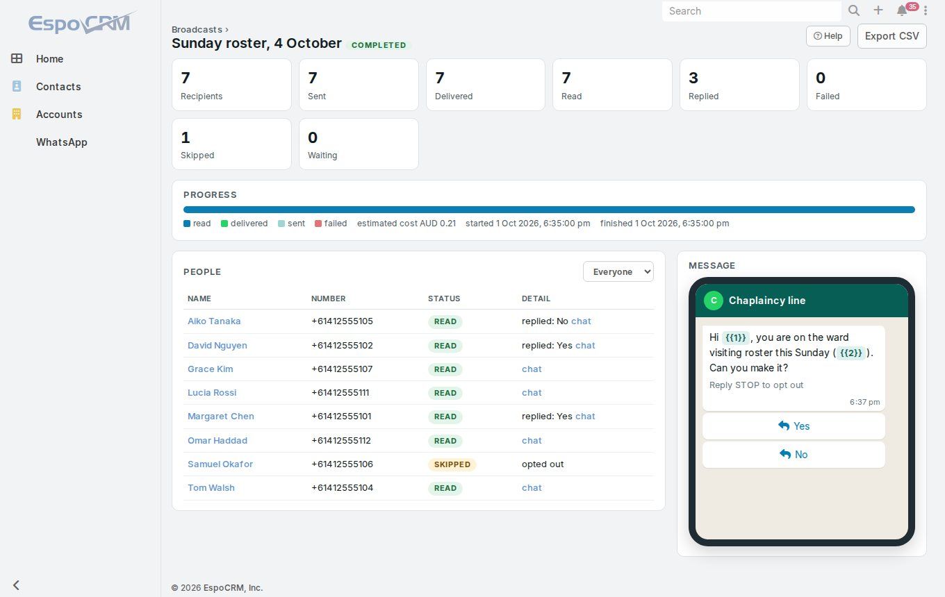WorkFolder Messenger for WhatsApp screen