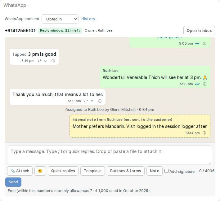 WorkFolder Messenger for WhatsApp screen